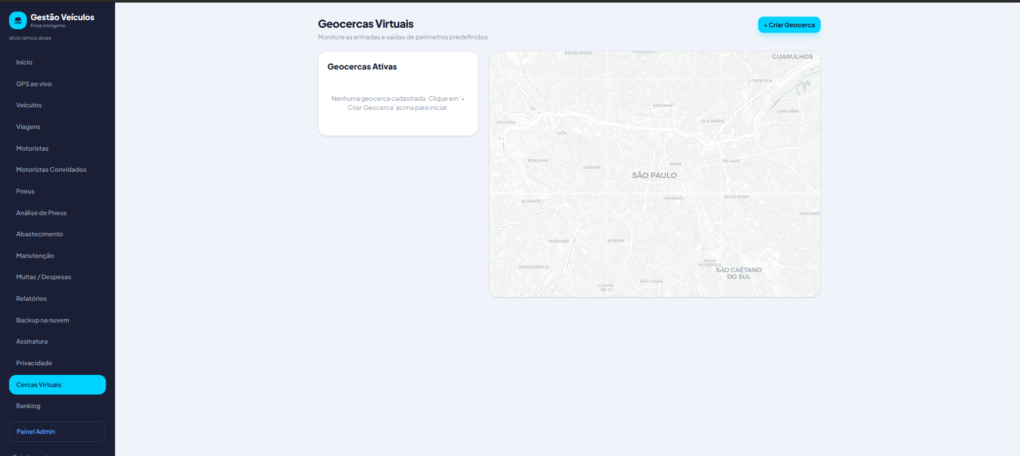 Gestão de Veículos - Geocercas Virtuais